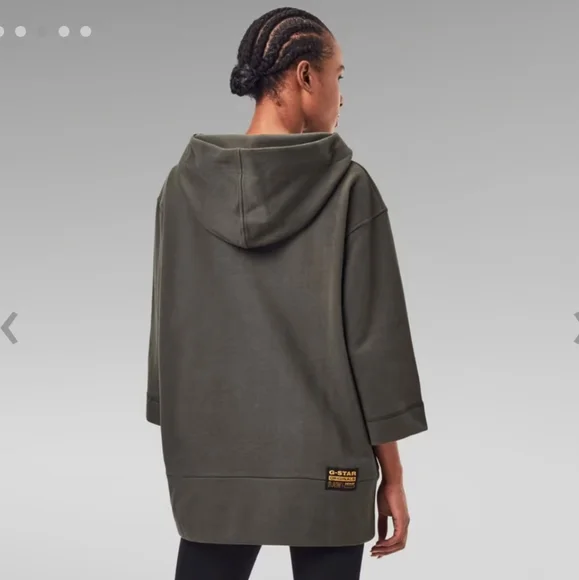 G-star raw oversized hoodie in Asfalt color - Picture 3 of 10